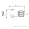 IP67 USB2.0/3.0 Cabeza de conector de campo de campo USB Cables de conector USB